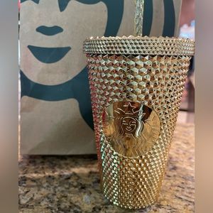 Starbucks 2022 Gold Metallic Studded Tumbler